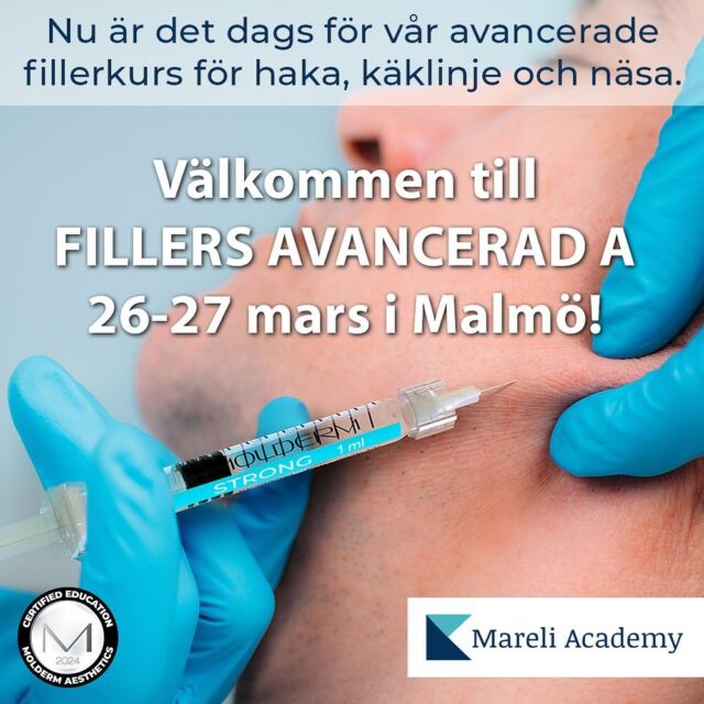 Varmt välkommen till oss på Mareli Academy. Håll utkik på mareliacademy.se för tillgängliga kurser. #utbildning #kurser #estetiskainjektioner